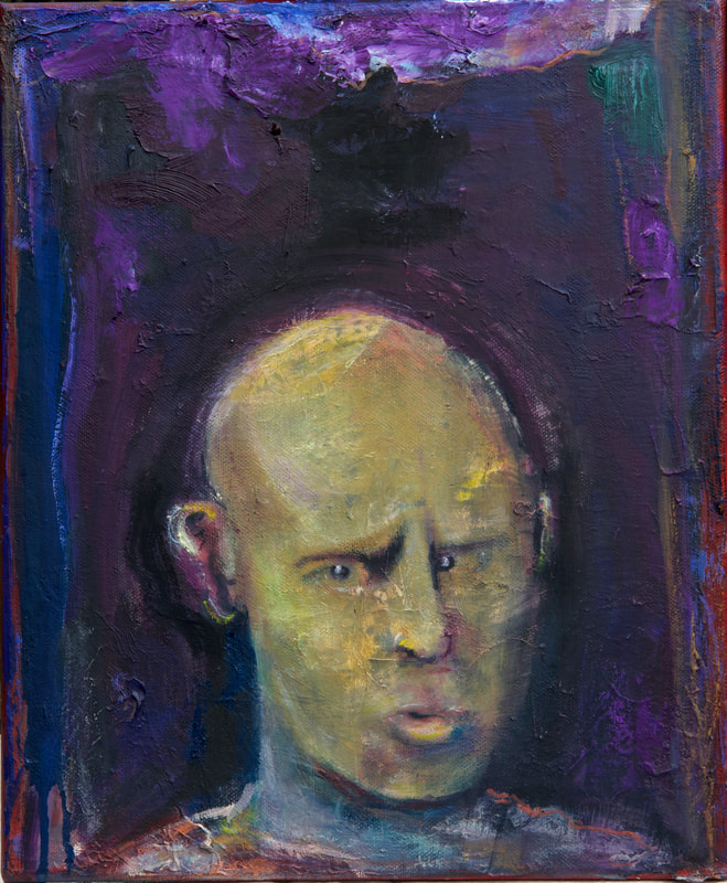 Kevin Low Artist Painting Portrait Troubled Man
